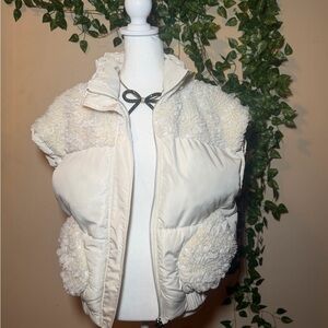 Women's cream Puffer Vest
